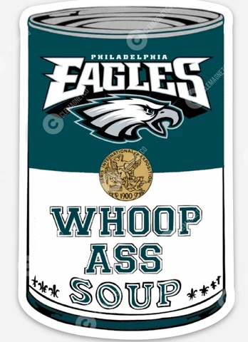 Philadelphia Eagles Soup MAGNET - Football Hurts Brown Fly Eagles Fly Philly Cover