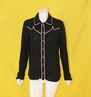 BNWOT MAJE JEWELED BUTTONS COLLARED LS TOP