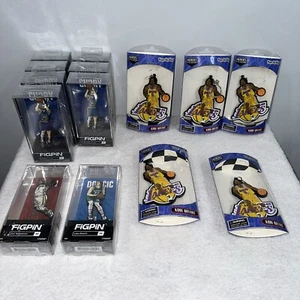 Lot Of 9 Fig Pin Steph curry , Zion, Luka/ 5 Kobe Lakers Heroes Key Ring All New - Picture 1 of 5