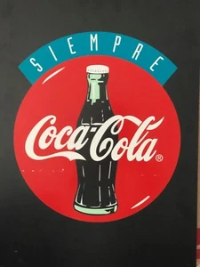 Vintage Soda Sign Coca-Cola Original Siempre Coke Store Display Pressboard ? - Picture 1 of 10