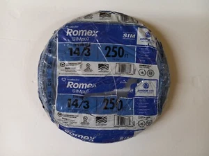 14/3 ROMEX 250FT Wire (Actual Romex Brand) - Picture 1 of 1