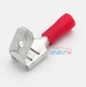 100x Insulated Red Spade Piggyback Crimp Terminals- Electrical Feed or Splice - Imagen 1 de 3