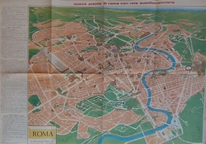 CARTA TURISTICA ROMA 1956 - Foto 1 di 4