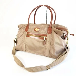Jockey Club Crossbody Travel Shoulder Bag Women L Brown Pockets Adjustable Strap - Picture 1 of 12