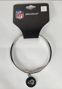 NFL Los Angeles Rams Bangle Bracelet With Charm - Picture 1 of 2