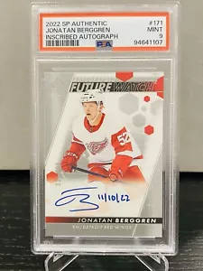2022-23 SP Authentic Future Watch Auto INSCRIBED JONATAN BERGGREN PSA 9 NO 10's - Bild 1 von 2