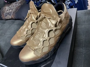 Size 12 - Nike Air More Money Metallic Gold 2018 - Picture 1 of 4