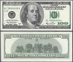 2006 A US $100 One Hundred Dollar Bill Federal Reserve Note (San Francisco Fed) - Picture 1 of 6