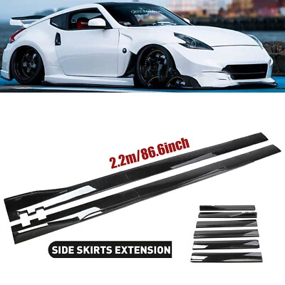 For Nissan 200SX S15 240SX Glossy Black Side Skirt 86.6inch Rocker Splitter - Imagem 1 de 4