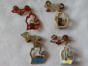 1990,91,93,94 Lions Club Michigan Pins - Picture 1 of 9