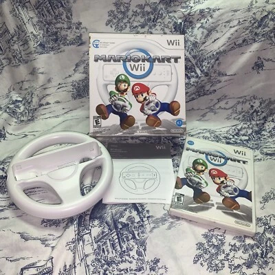 Mario Kart - Nintendo Wii -  Big Box Edition with Official Wheel&Game&Manual - Image 1 of 4