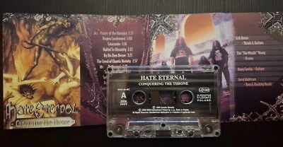 Hate Eternal ‎– Conquering The Throne 2000 MC Cassette - Image 1 of 4