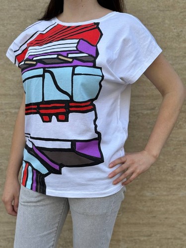 balenciaga t shirt multicolore donna