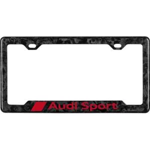 AUDI SPORT 100% REAL FORGED CARBON FIBER CAR LICENSE PLATE FRAME - Bild 1 von 4