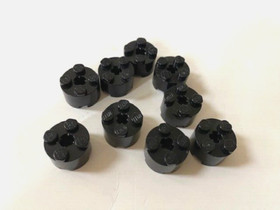 LEGO Parts: Round 2x2 with Axle Hole, Part #3941, 6116, Black - 9 Pcs