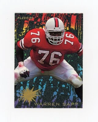 WARREN SAPP 1995 Fleer NFL Prospects Rc #14 Tampa Bay Buccaneers JM - Image 1 of 2