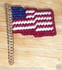 FLAG PINS & MAGNETS~Handcrafted~3 Inches By 2&1/2 Inches~Colors Vary~NEW - Picture 1 of 4