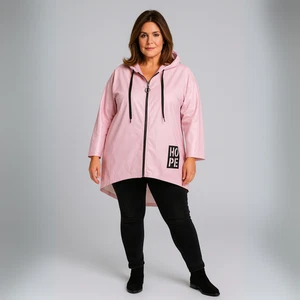 ROCKTHOSECURVES WOMENS COAT JACKET FAUX LEATHER ZIP UP WITH HOOD PLUS SIZE - Picture 1 of 28