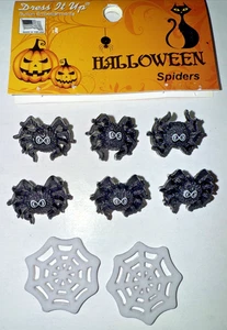 Dress It Up Buttons Halloween Spooky Spiders Shank Back Buttons New NWT - Picture 1 of 5