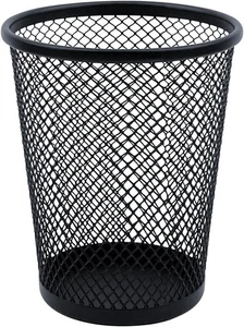 Desk Pencil Pen Holder, Wire Mesh Cup Holder for Organizer and Black - Picture 1 of 7
