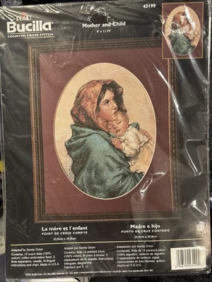 Bucilla Kit Punto de Cruz Contado "Madre e Hijo" #43199 Nuevo Precintado Foto 1 de 2