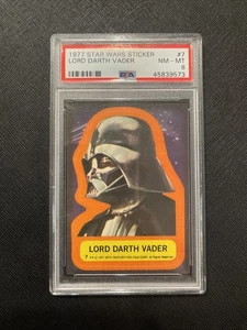 1977 Star Wars Sticker Lord Darth Vader #7 PSA 8 NM-MT - Picture 1 of 2