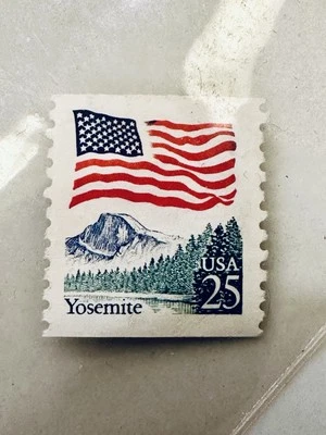 US #2280e 25¢ Yosemite "Black Trees", color variety, F-VF NH MNH - Image 1 of 3