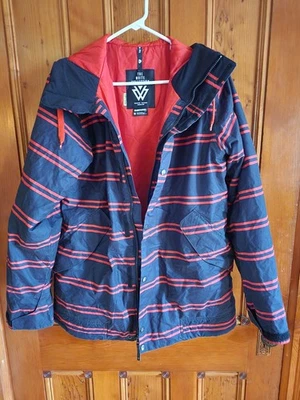 Jaqueta de Snowboard Burton Preta e Vermelha Dryride Masculina Tamanho Médio - Imagem 1 de 4