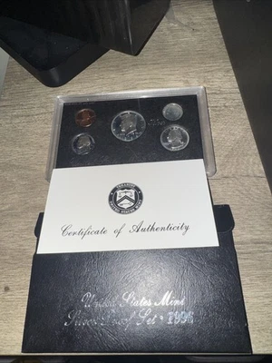 1996 S Proof Set Original Box & COA 5 Coins 90% Silver Quarters Kennedy US Mint - Image 1 of 3