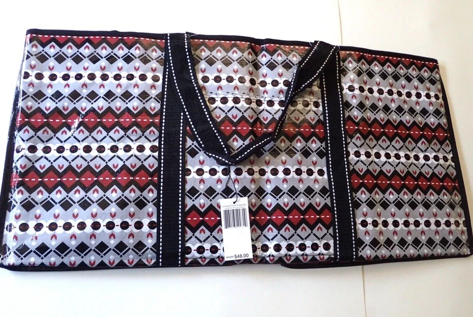 Vera Bradley 3 Foldable Trunk Organizer Totes Set Penguins Intarsia Travel