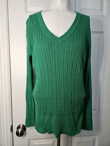 Tommy Hilfiger Damen Pullover gerippt V-Ausschnitt Größe L  - Bild 1 von 5