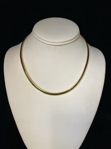 DESIGNER MILOR ITALY STERLING SILVER GOLD VERMEIL OMEGA COLLAR CHAIN NECKLACE - Picture 1 of 5