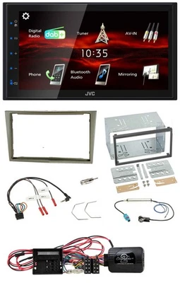 JVC USB Bluetooth Lenkrad DAB 2DIN Autoradio für Opel Corsa D satin-stone 09-14 - Bild 1 von 4