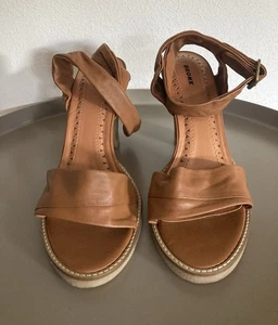 BRONX - Sandalen Gr. 37 - Echt Leder - Keilabsatz - NEU - Bild 1 von 5