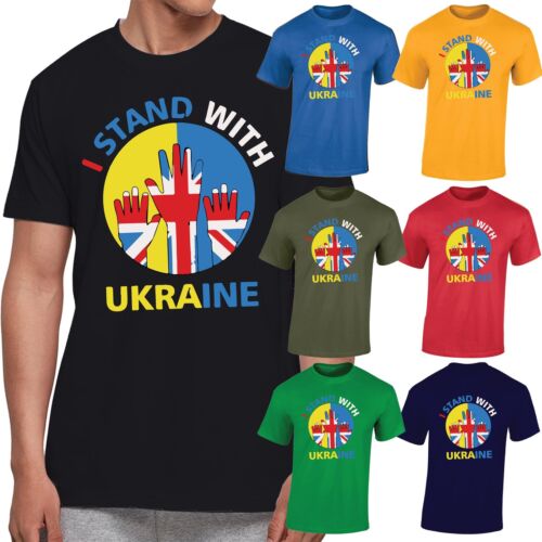 I Stand With Ukraine Men T Shirt Support Love Ukraine  Top