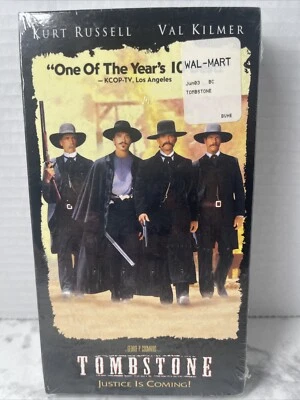 NEW Sealed Kurt Russell Val Kilmer Sam Elliott Western Tombstone VHS watermarked - Imagem 1 de 4