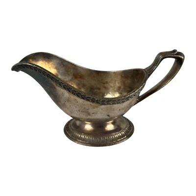 REED & BARTON Plata Soldada PALMER HOUSE Chicago 8-oz Gravy Boat Art Deco Foto 1 de 4