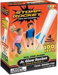 Stomp Rocket The Original Jr. Glow Rocket Launcher, 4 Foam Rockets and Toy Air - - Picture 1 of 1