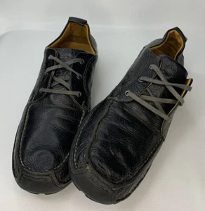 Mocasines de conducción Cole Haan con cordones de cuero negro para hombre talla 13, punta delantal - Imagen 1 de 12