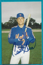 CLINT HURDLE signed Barry Colla Team postcard NEW YORK METS