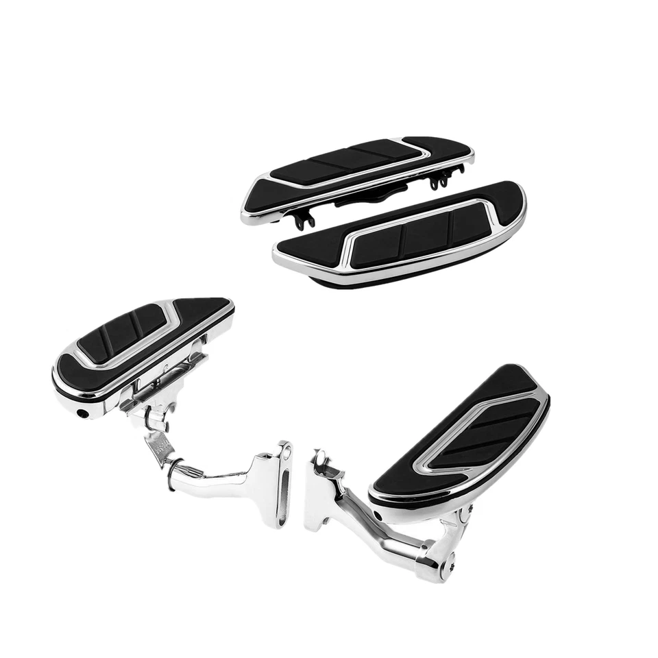 Chrome Driver Passenger Floorboard Fit For Harley Touring Street Glide 1993-2023 - Image 1 of 4