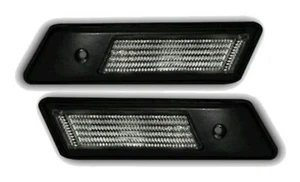2x Indicatore Freccia Set Bianco + Alloggiamento Nero per BMW E32 E34 E36 - Afbeelding 1 van 2
