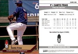 Santo Frias 2010 Choice Kinston Indians #05 Card *AutographDen*