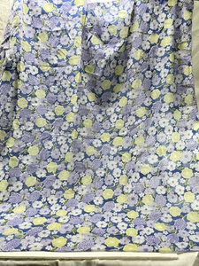 April Cornell Blumen Schal Tischdecke Quadratisch 40" Indien Baumwolle Hellblau Gelb - Bild 1 von 9