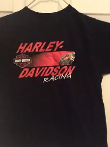 Harley Davidson Racing Kids T Shirt Size 7 - Picture 1 of 2
