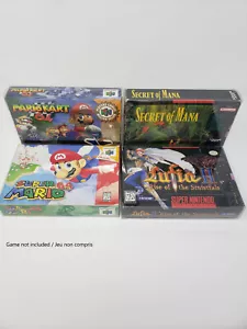 10 PCS BOX PROTECTOR FOR SUPER NINTENDO SNES N64 JAGUAR CIB PLASTIC CASE - Picture 1 of 8