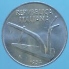 Repubblica Italiana 10 Lire 1954 Spighe Alluminio Coin Fdc Currency Collezione