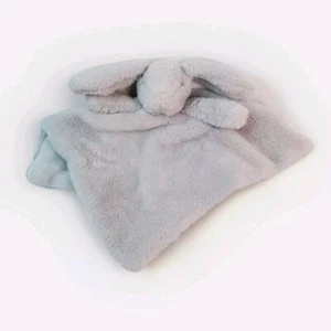 Bles Bunny Lovey grigio 14,5" coperta di sicurezza per bambini bianco grigio Lovie pile morbido - Foto 1 di 14