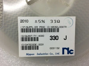 NRC50-J-330 NIC Res Thick Film 2010 33 Ohm 5% SMD T&R 4K PIECES - Picture 1 of 1