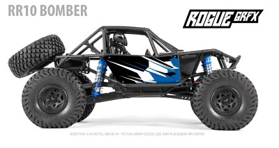 Axial RR10 Bomber Body Graphic Wrap Skin- Go Fast Blue - Image 1 of 2